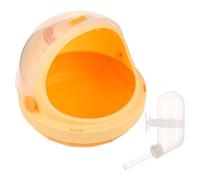 CVUTOVO Portable Hamster Cage for Small Animals Plastic Transport Box Water Bottle for Hamsters Gerbils and Mice Convenient for Traveling Outings