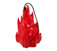 CVUTOVO Portable LED Flame Night Light with Flickering Fire Effect Simulated Glow Decorative Lamp for Halloween Bedroom Camping and Outdoor Ambiance Easy Setup Artificial Flame Lighting