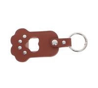 CVUTOVO PU Leather Pet Hair Keepsake Locket Keychain Unique Paw Shape Design Memorial Pendant for Pet Owners Lightweight Storage for Puppy Sentimental Accessory