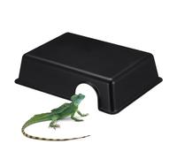 CVUTOVO Reptile Hide Cave Shelter Humidity Control Large Leopard Gecko Hideout Plastic Climbing Hole for Snakes Spiders and Amphibians Habitat