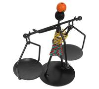 CVUTOVO Retro Iron Candle Holder Vintage American Style Candlestick Stand Decorative Desk Tea Light Holder for Dining Table Bar Ambience Home Décor (no Candle)