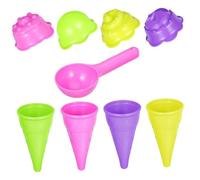 CVUTOVO Reusable Ice Cream Cone Mold for Freezer Plastic DIY Dessert Maker with Crunchy Exterior and Creamy Interior Safe and Sturdy for Parties and Outdoor Fun Random Color