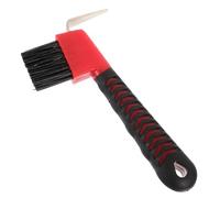 CVUTOVO Rubber Hoof with Brush for Horse Grooming Tools Durable Comfortable Grip Essential Hoof Care Tool for Daily Grooming Random Color
