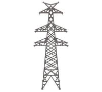 CVUTOVO Scale Miniature Electric Tower Model for Model Train Scenery Easy Assembly Transmission Tower for Dollhouse Architectural Sandbox and Urban Planning Microlandscape Decoration