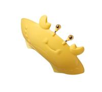 CVUTOVO Shower Cap with Ear and Eye Protector for, Adjustable Hair Washing Visor in Lemon Yellow, Bathing Hat with Anti-Backflow Design, Shampoo Cap for Safe Bath Time