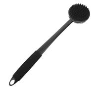 CVUTOVO Silicone Back Scrubber for Shower with Double-Sided Soft Bristles and Long Curved Handle, Deep Cleaning and Exfoliating Bath Brush with Antislip Texture, for Those with Limited