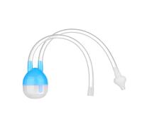 CVUTOVO Silicone Nasal Aspirator for Infants, Easy to Use and Clean Nose Sanitary Tool, Blue Ball-Shaped Mucous Remover for Newborn Nose Care