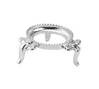 CVUTOVO Silver Alloy Crystal Ball Display Stand for Desktop Decoration Compact Sphere Holder Base for Home and Office Practical Metal Support Rack for Crystal Ornaments and Feng Shui