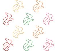 CVUTOVO Silver Metal Rabbit Paper Clips Random Color Creative Bookmark Clips 20pcs Functional Note Holding and Photo Signing for Office School Use