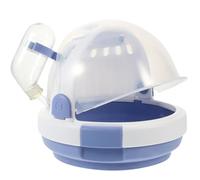 CVUTOVO Small Pets Portable Hamster Carrier Cage Handheld Violet Travel Box for Outdoor Hamsters and Dwarf Rodents