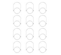 CVUTOVO Solar Jar Light Hangers for Hanging Mason Jars and Bottles 12 Pcs with Galvanized Iron Handles Sturdy Silver Solar Wall Lamps for Lawn and Yard Decoration