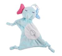 CVUTOVO Soothing Towel Animal Comforter for Soft Boy Girl Play Toy Cute Elephant Pattern Muslin Cloth for Newborn Girl Boy