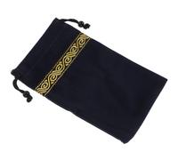 CVUTOVO Tarot Cards Storage Pouch Drawstring Velvet Tarot Card Holder for Embroidery for Everyday Witch