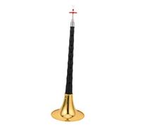 CVUTOVO Traditional Chinese Suona Instrument Key of D Resin Imitation Ebony with Gold Plated Bell Sturdy Wood Iron Copper Construction Easy to Play for Beginners Folk Music Practice and