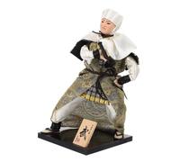 CVUTOVO Traditional Japanese Samurai Statue Figurine Ornament for Japandi Decor Lovely Desktop Adornment with Fine Craftsmanship Fade-resistant Decorative Doll for Bedroom and Office
