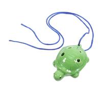 CVUTOVO Turtle Shape Ocarina Flute for Beginners with 6 Holes, Synthetic Material, Green Colour, Includes Lanyard, Produces Beautiful and Natural Sounds for Introductory Musical Practice Random Color