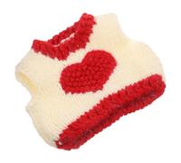 CVUTOVO Valentine's Day Ferret Sweaters with Heart Pattern Warm Knitted Vest for Small Animals Adorable Guinea Pig and Bunny Apparel Easy to Clean Pet Costume for Celebrations