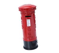 CVUTOVO Vintage Red Piggy Bank for Desktop Decoration Creative Iron Art Coin Saving Box Unique Retro Home Ornament for Money Saving and Gift Giving