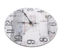 CVUTOVO Wall Mounted round Clock Decorative Clock Quiet Movement Appearance Wood Plastic for Bedroom Living Room Decoration