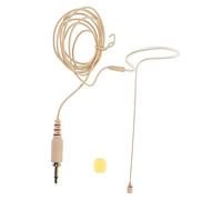 CVUTOVO Wireless Headset Microphone Portable Wireless System with 3.5mm Plug Khaki Sponge and Metal Earhook Mic for Public Speaking and Performing