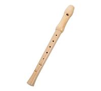 CVUTOVO Wooden 8 Hole Soprano Recorder for Kids Portable Music Instrument for Beginners Fingering Chart and Cleaning Rod for Classroom and Home Practice
