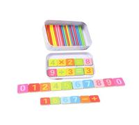 CVUTOVO Wooden Counting Rods Educational for Preschool Early Development Activity Enhancing Logical Thinking Hand-eye Coordination and Number Recognition