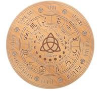 CVUTOVO Wooden Divination Board Large Linden Pendulum Answer Board Natural Wood Color Wiccan Altar Supply Spiritual Fortune Telling Decor