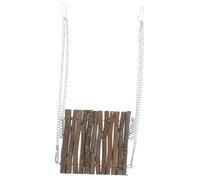 CVUTOVO Wooden Reptile Hammock Swing Toy for Lizards Snakes and Bearded Dragons Climbing Exercise Accessory for Reptile Tanks Easy to Expands Living Space