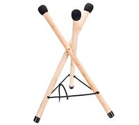 CVUTOVO Wooden Tongue Drum Stand Foldable Tripod Holder Stable Floor Rack for Hand Pan Drum Suitable for Performance and Storage