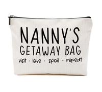CVYW Grandma Mimi Gigi Nana Granny Mom Mum Oma Yaya Mamaw Abuela Gifts Makeup Bag Cosmetic Bag for Women, Nanny's 1, 10.5"x 7"x 2.5"
