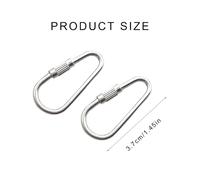 CVZJ 10 Pieces Bird Toy Hooks Stainless Steel Parrot Parts Anti-Rust Connector for Hanging Swing Nest Fruit Feeder Black