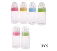CVZJ 120ml Baby Newborn Nursing Nipple Bottle Silicone Pacifier Milk Water Feeding Cute Cartoon Baby Bottle Random Color Silicone