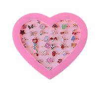 CVZJ 36 Pcs/Set Cartoon Rings Novelty Adjustable Party Action Figures Toy Knuckles for Kid