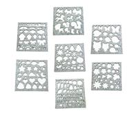 CVZJ 7pcs Wool Felt Mold Needle Felting Craft Stencil Applique Handicraft Shaping Gray Felt