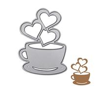 CVZJ Heart Coffee Cutting Dies Stencils Scrapbook Album Paper Card Embossing Craft