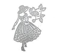 CVZJ Lady Metal Cutting Dies Stencil Scrapbook Album Paper Card Template Mold