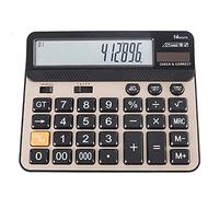 CVZJ Large Button Calculator Large LCD Display 14 Digits Desktop Check Correct Electronic Calculator with Solar 2 Power Plastic