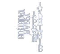 CVZJ Letter Happy Birthday Cutting Dies Scrapbook Album Card Embossing Craft