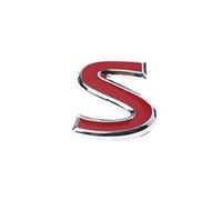 CVZJ Red S Metal Badge Sticker for White
