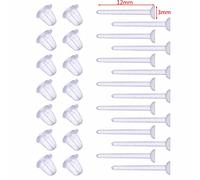 CVZQTE 100 Set Earrings Simple Plastic Clear Ear Pins Needle and Resin Earring Backs Earrings Accessories