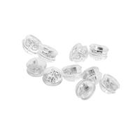 CVZQTE 10x Silicone Earring Backs Soft Safety 18k Gold Ear Back Pads Mushroom Clutch Stopper Replacement Backstops Parts