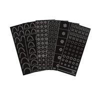 CVZQTE 6pcs Hollow Airbrush Stencils Nail Stickers Create Unique Nail Designs for Parties