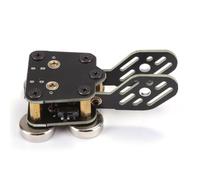 CW Electric Key for Morse Code Training, Double-Paddle PCB Design with USB-C & 3.5mm Connectivity, Compact Hand-Soldered Metal Unit