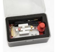 CW for morse Code Key Dual Paddle for Ham Radio - Lightweight ABS Alloy Telegraph Keyboard with Magnetic Base for Outdoor Camping(red)