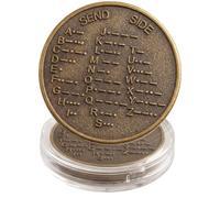 CW Morse Code Commemorative Chips, Morse Code Chip Explore The Learn in Entertainment of Encryption Language and Games Pocket Token Chips (Round Brown)