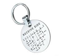 CW Training Coin for Morse Code Practice - Metal Telegraph Tool for Amateur Radio Operators - Compact Keychain Device for Continuous Wave Skill Development(single-circle silver)