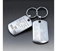 CW Training Coin for Morse Code Practice - Metal Telegraph Tool for Amateur Radio Operators - Compact Keychain Device for Continuous Wave Skill Development(double-square silver)