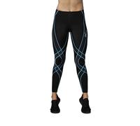 CW-X Women's Endurance Generator Joint and Muscle Support Compression Tight, High Performance Leggings for Running Pants, Black/Cyan, S
