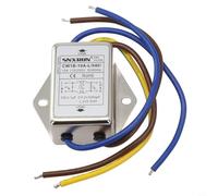 CW1B-L Mains Power Filter, 250V AC EMI/RFI Noise Suppressor, 3A/6A/10A Rated Current, for Audio Equipment, Industrial Automation and Data Processing Devices
