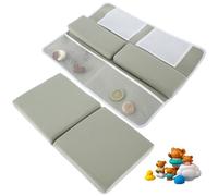 CWAGRQ 2Pcs Bath Tub Elbow Pad Anti-Slip Washable Foam Bath Kneeling Pad Comfortable Baby Bathes Kneeler and Elbow Rest Pads Set with 4 Organizer Pockets Baby Bathes Cushion for Toddler Kids Bathroom